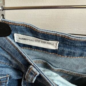 Tribal Light Blue Audrey Mid-Rise Slim Ankle Jeans